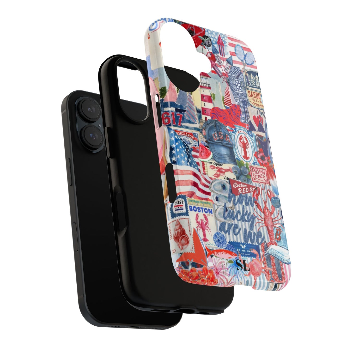 Red, White & Blue iPhone Case