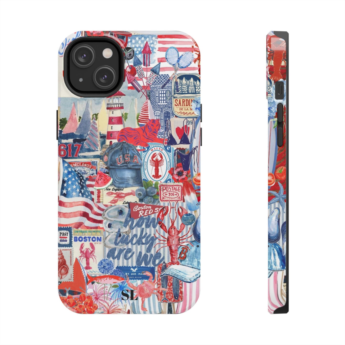 Red, White & Blue iPhone Case