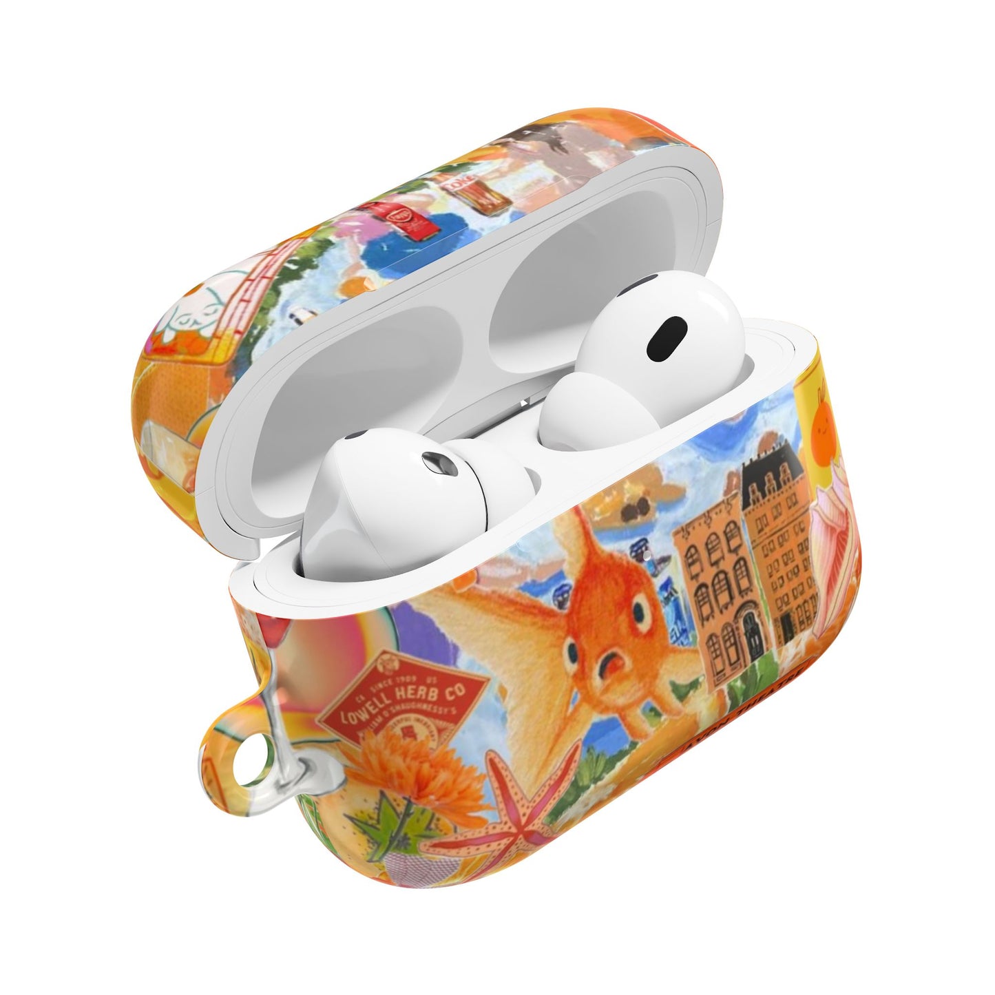 Orange Goldfish AirPod Case