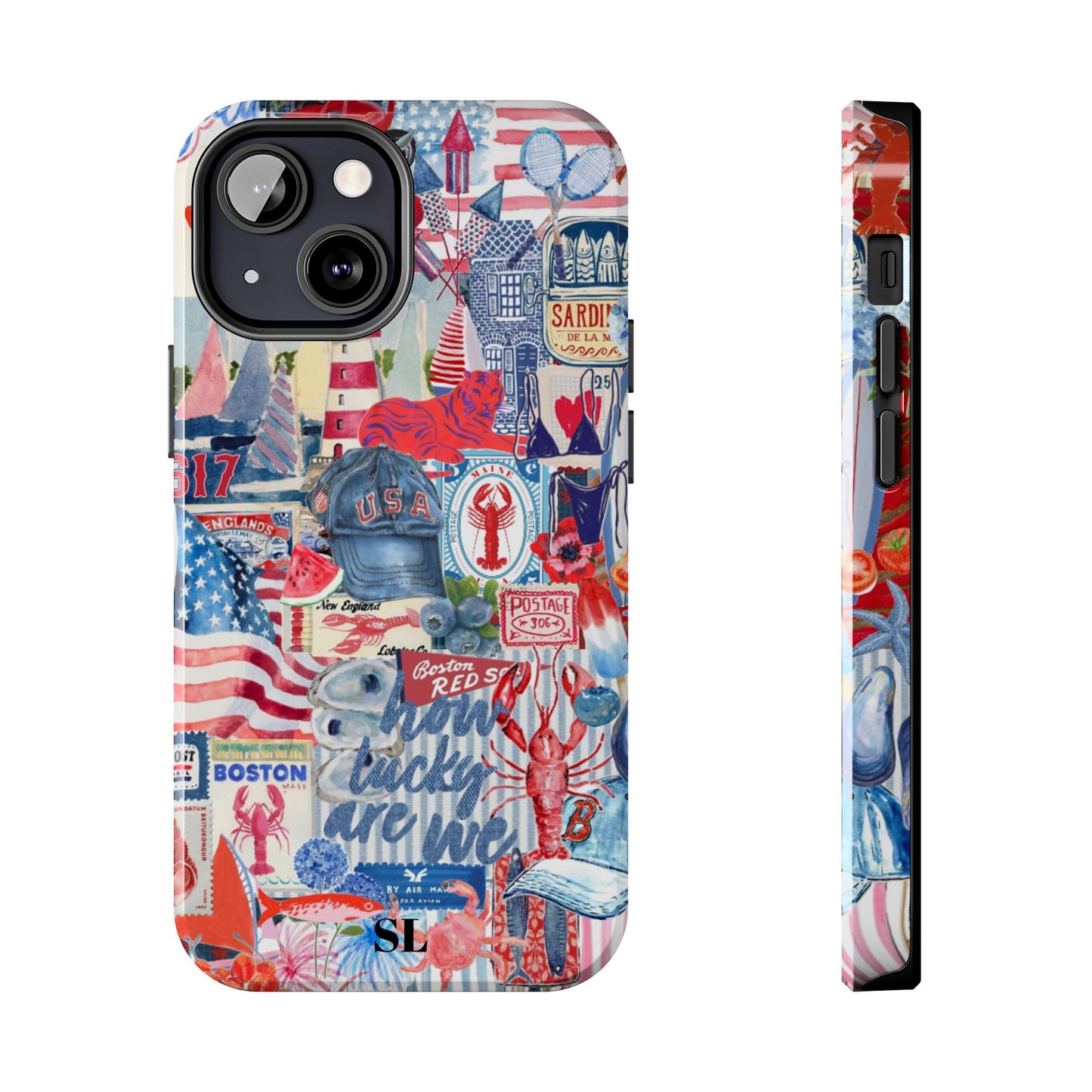 Red, White & Blue iPhone Case