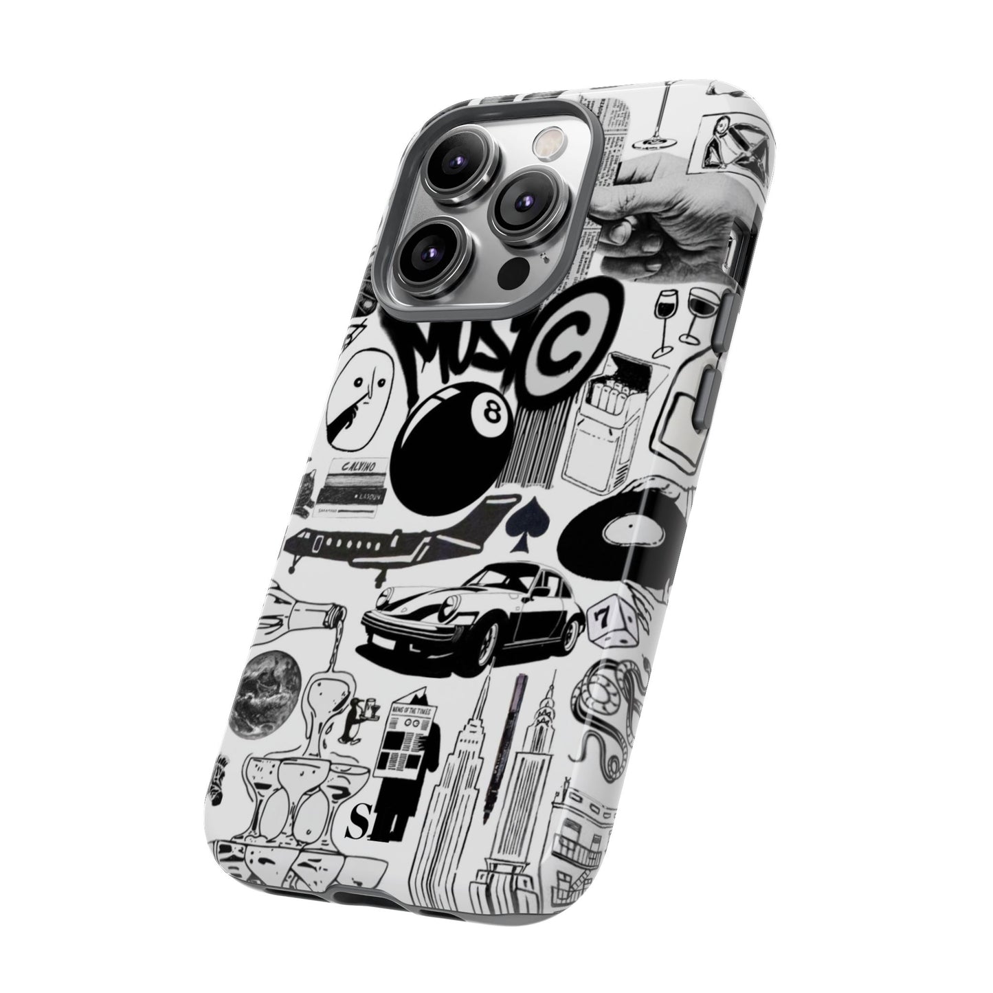 Black and White iPhone Case