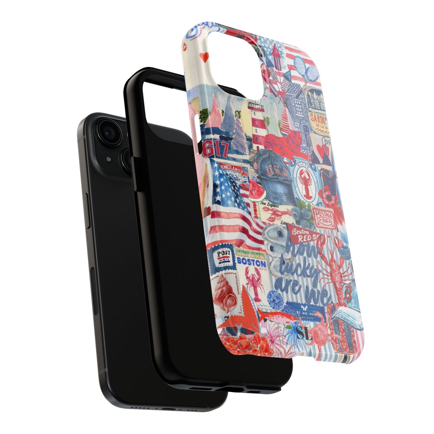 Red, White & Blue iPhone Case