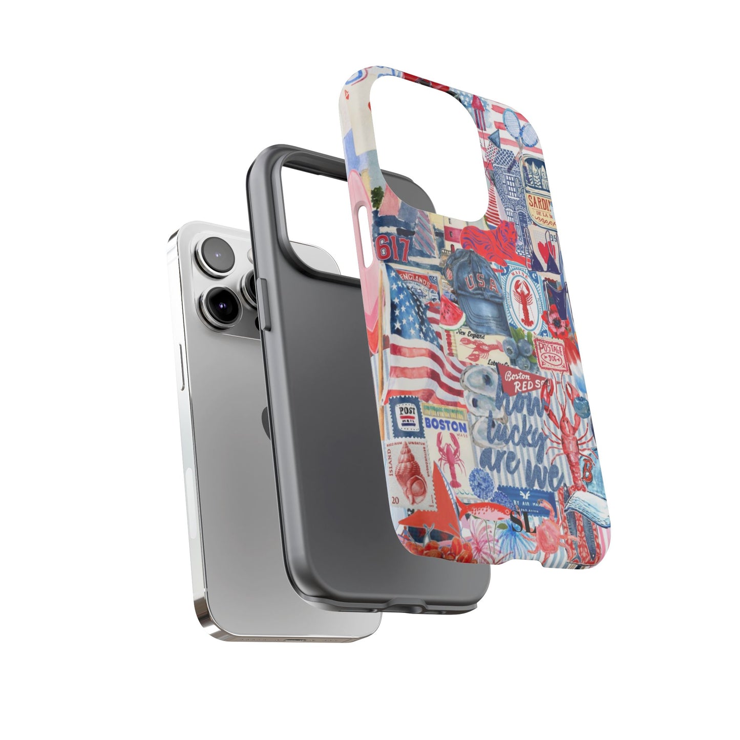 Red, White & Blue iPhone Case