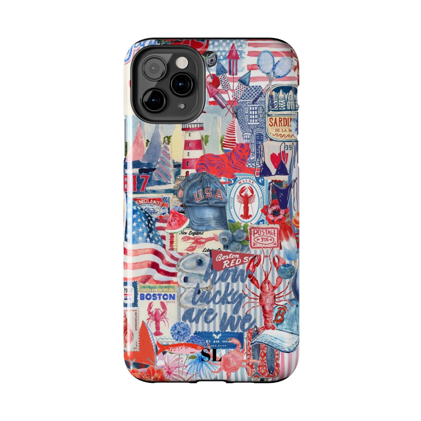 Red, White & Blue iPhone Case