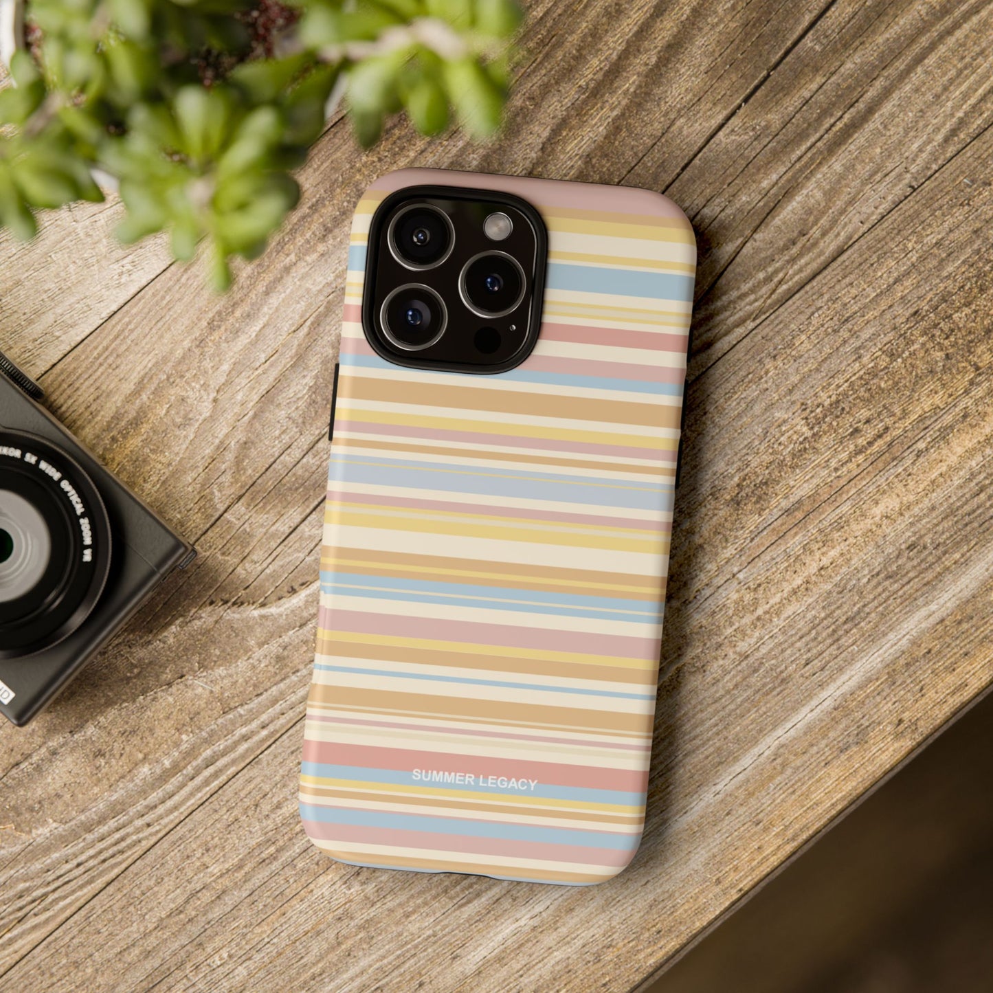 Lychee Multi Stripe iPhone Case