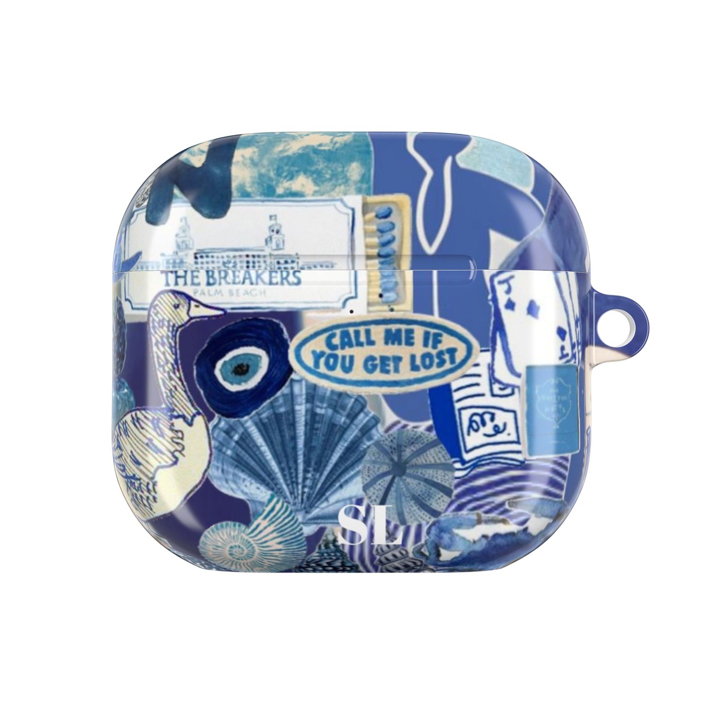 Blue Collage AirPod Case