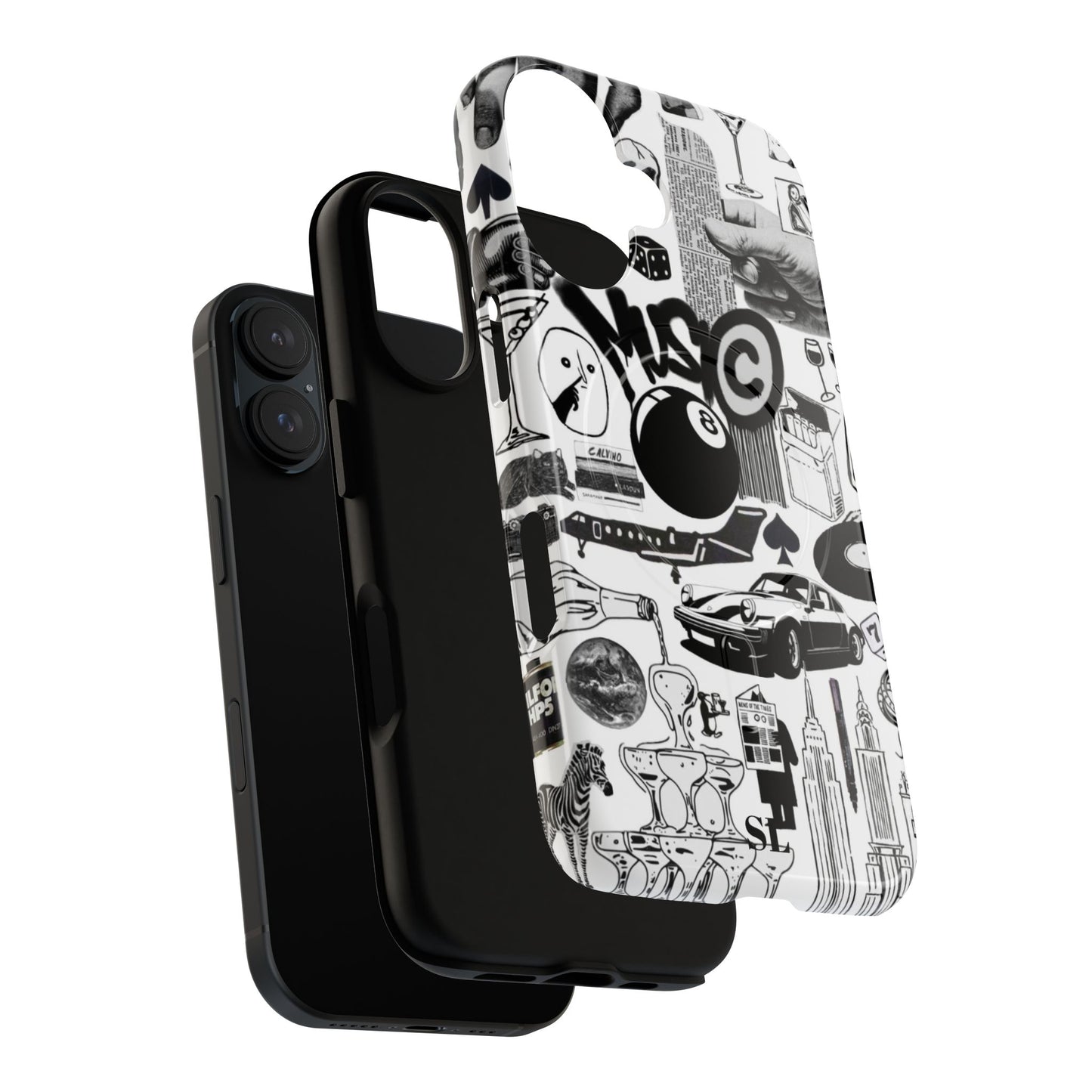 Black and White MagSafe Case