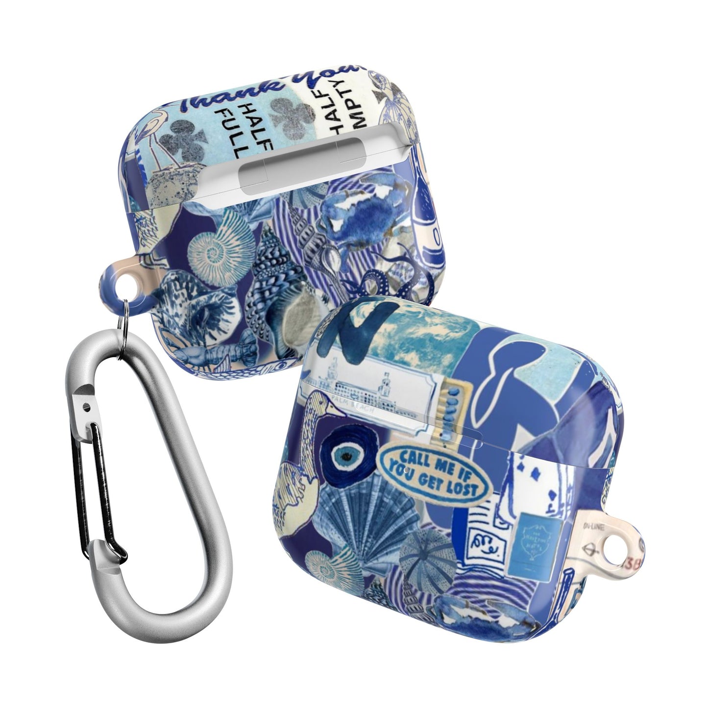 Blue Collage AirPod Case