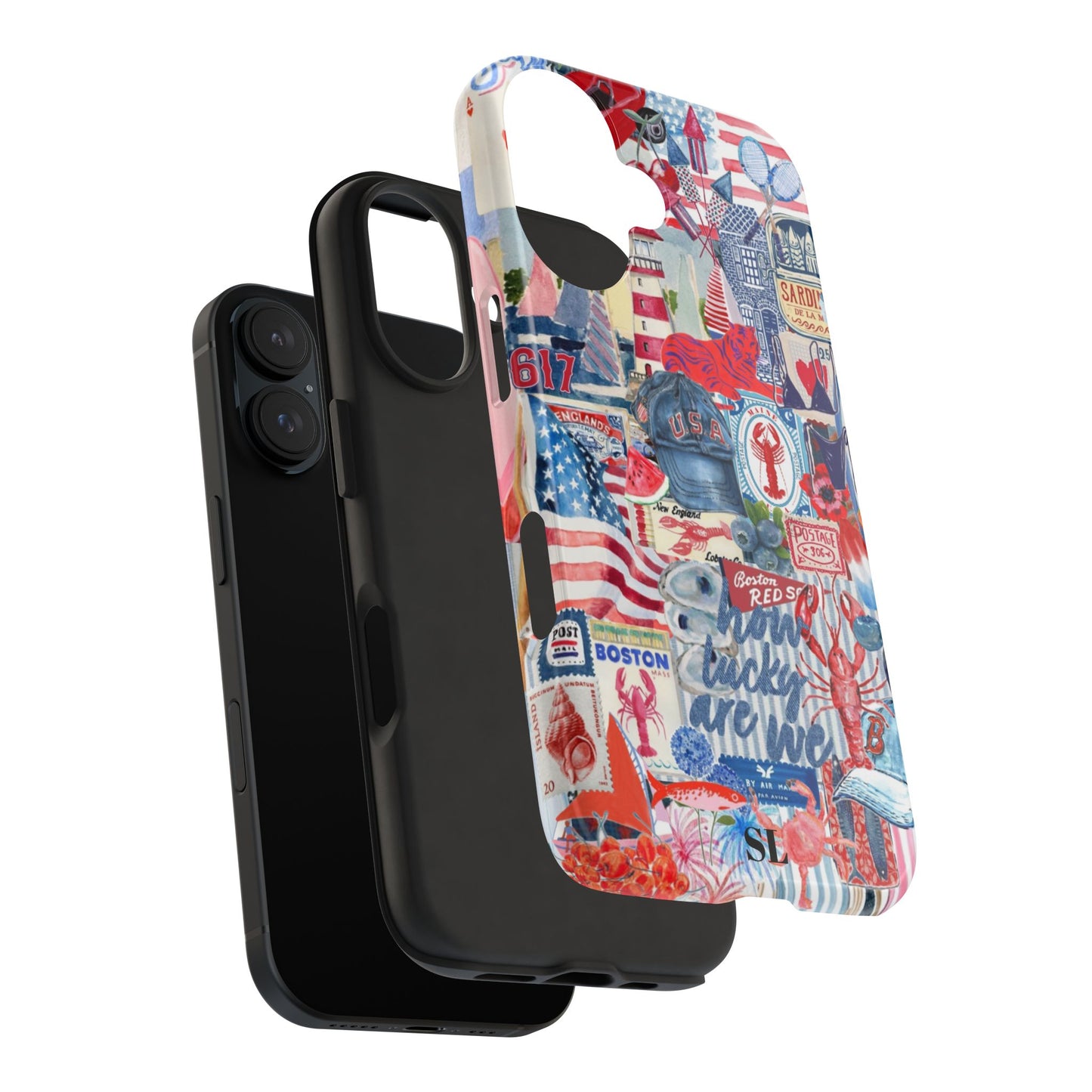 Red, White & Blue iPhone Case