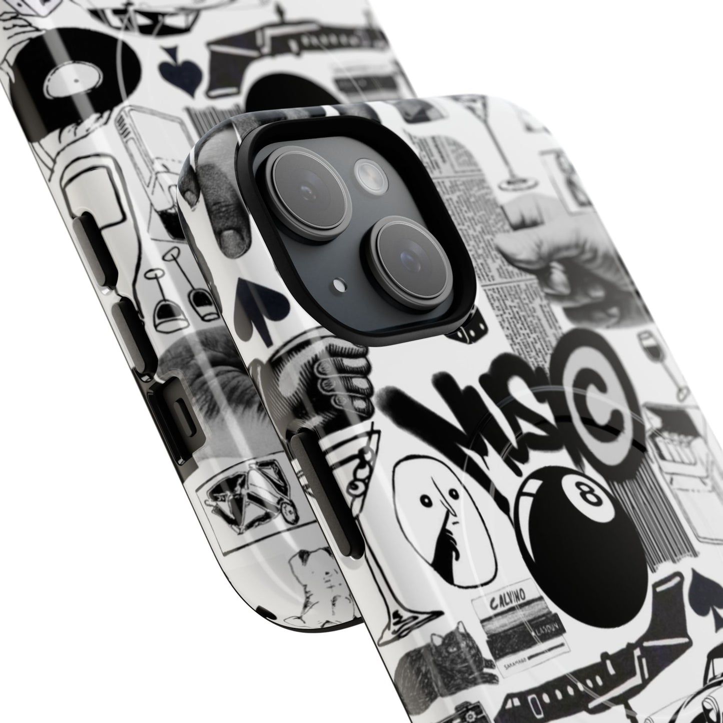 Black and White MagSafe Case