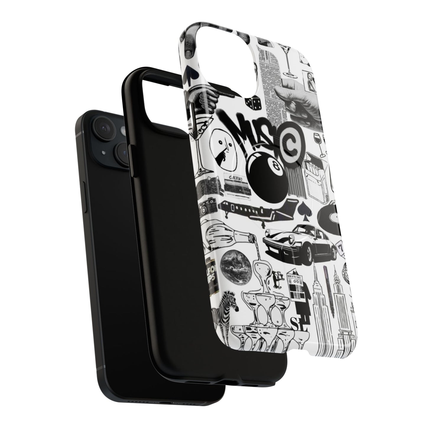 Black and White MagSafe Case