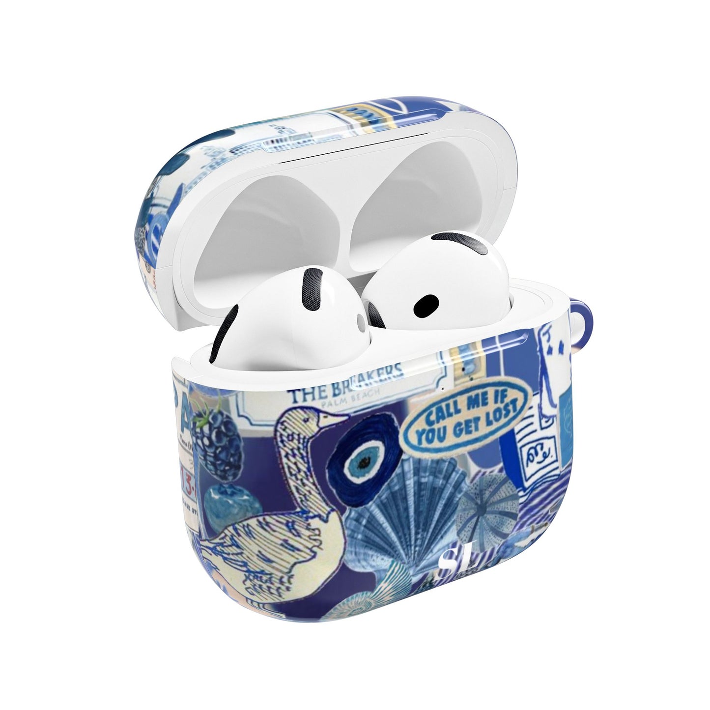 Blue Collage AirPod Case