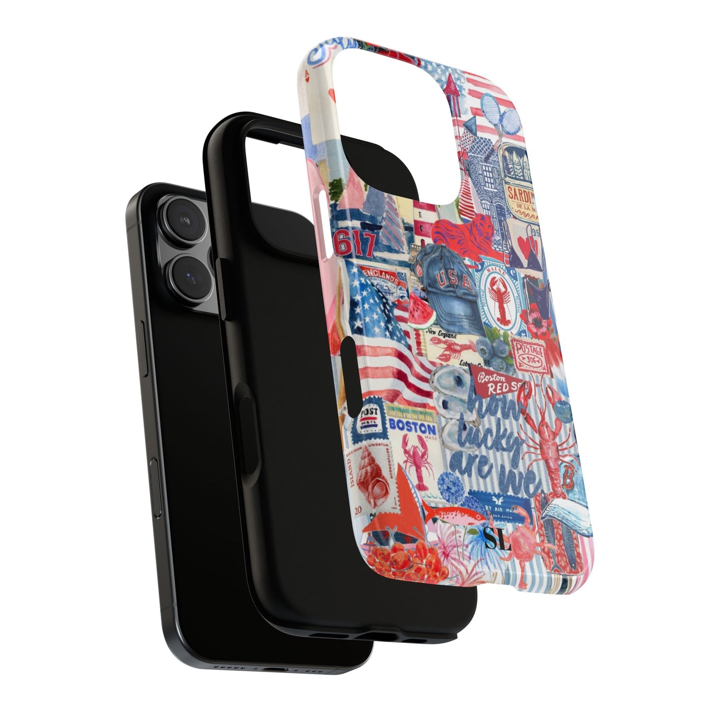 Red, White & Blue iPhone Case
