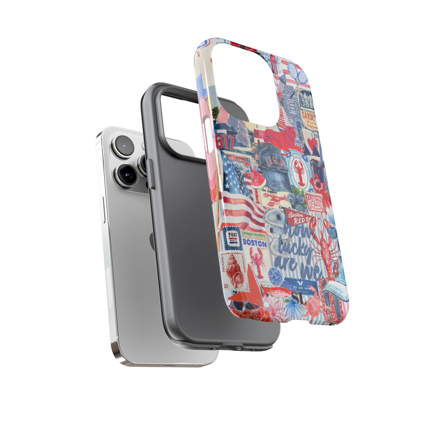 Red, White & Blue iPhone Case
