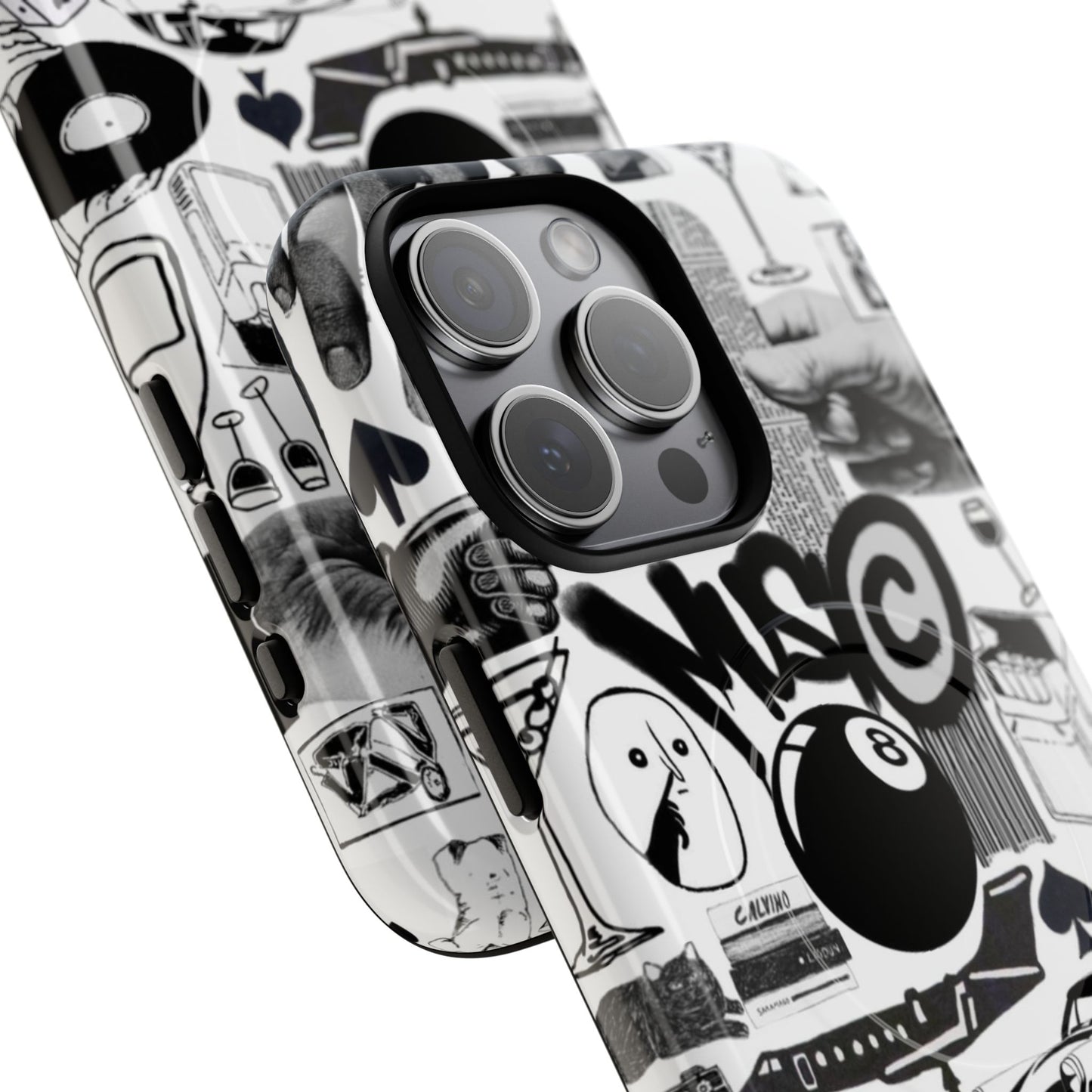 Black and White MagSafe Case