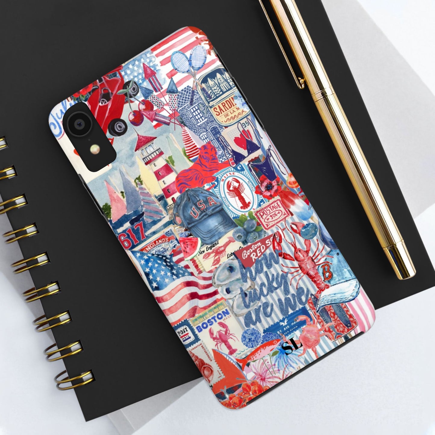 Red, White & Blue iPhone Case