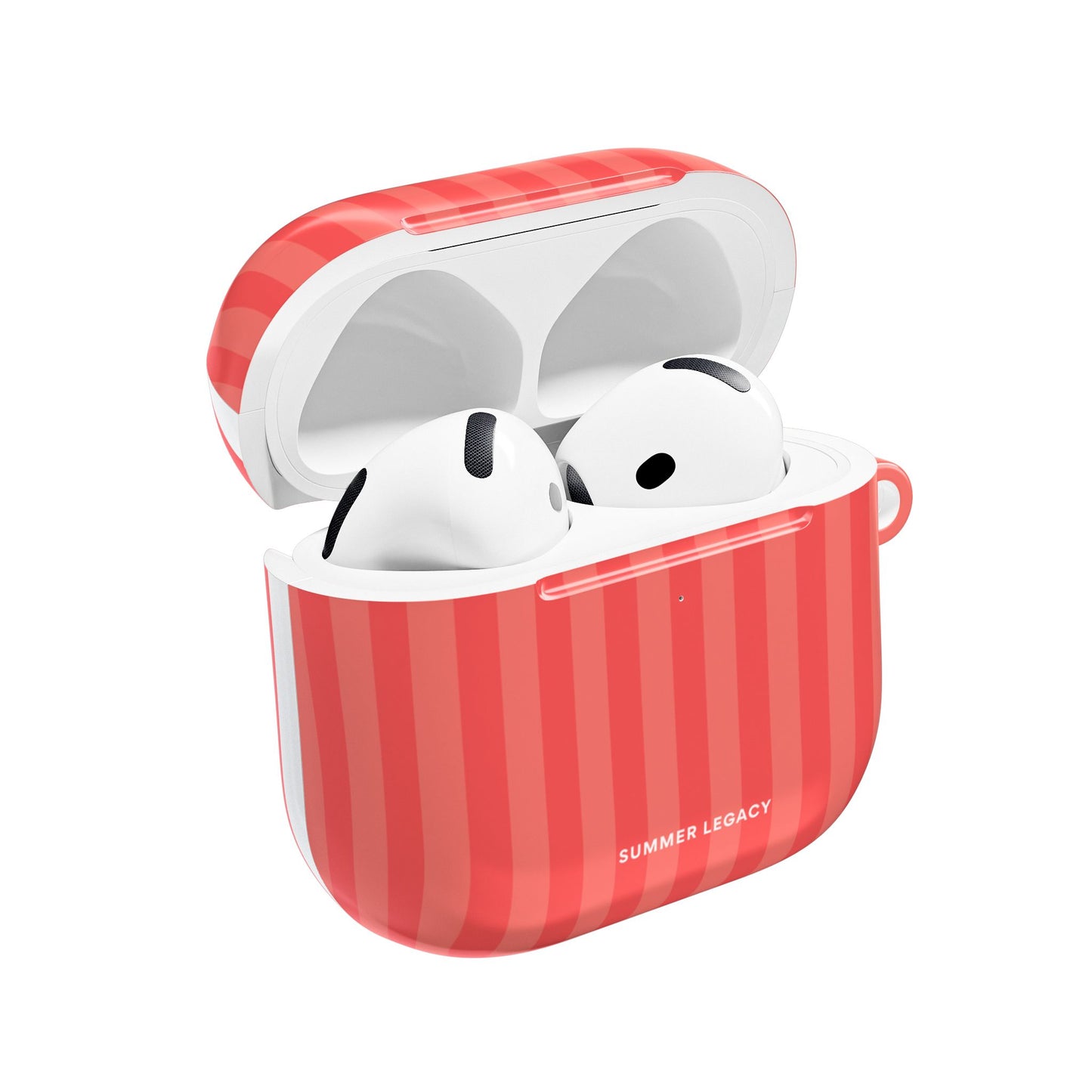 Coral Stripe AirPod Case