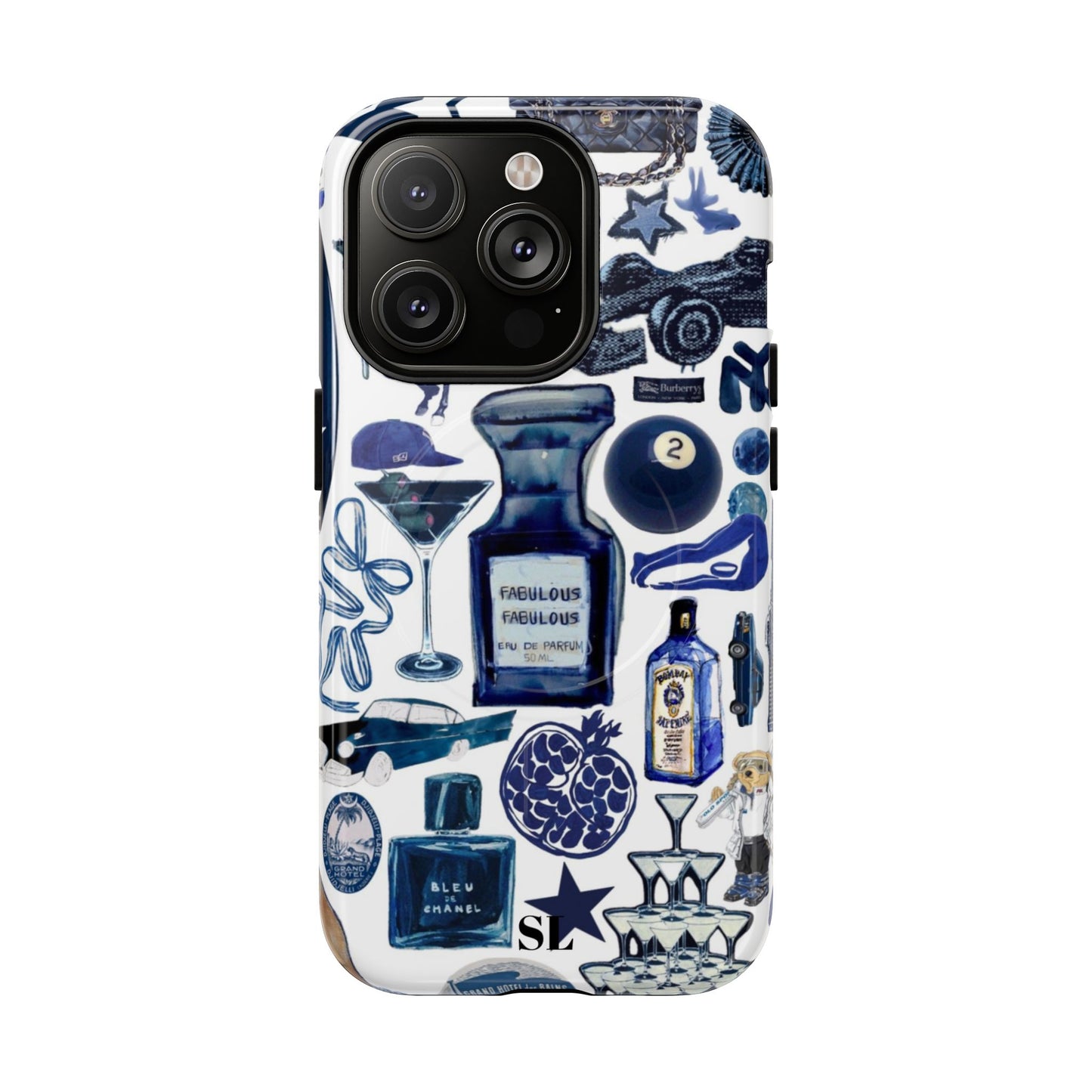 Navy Blue Collage MagSafe Case