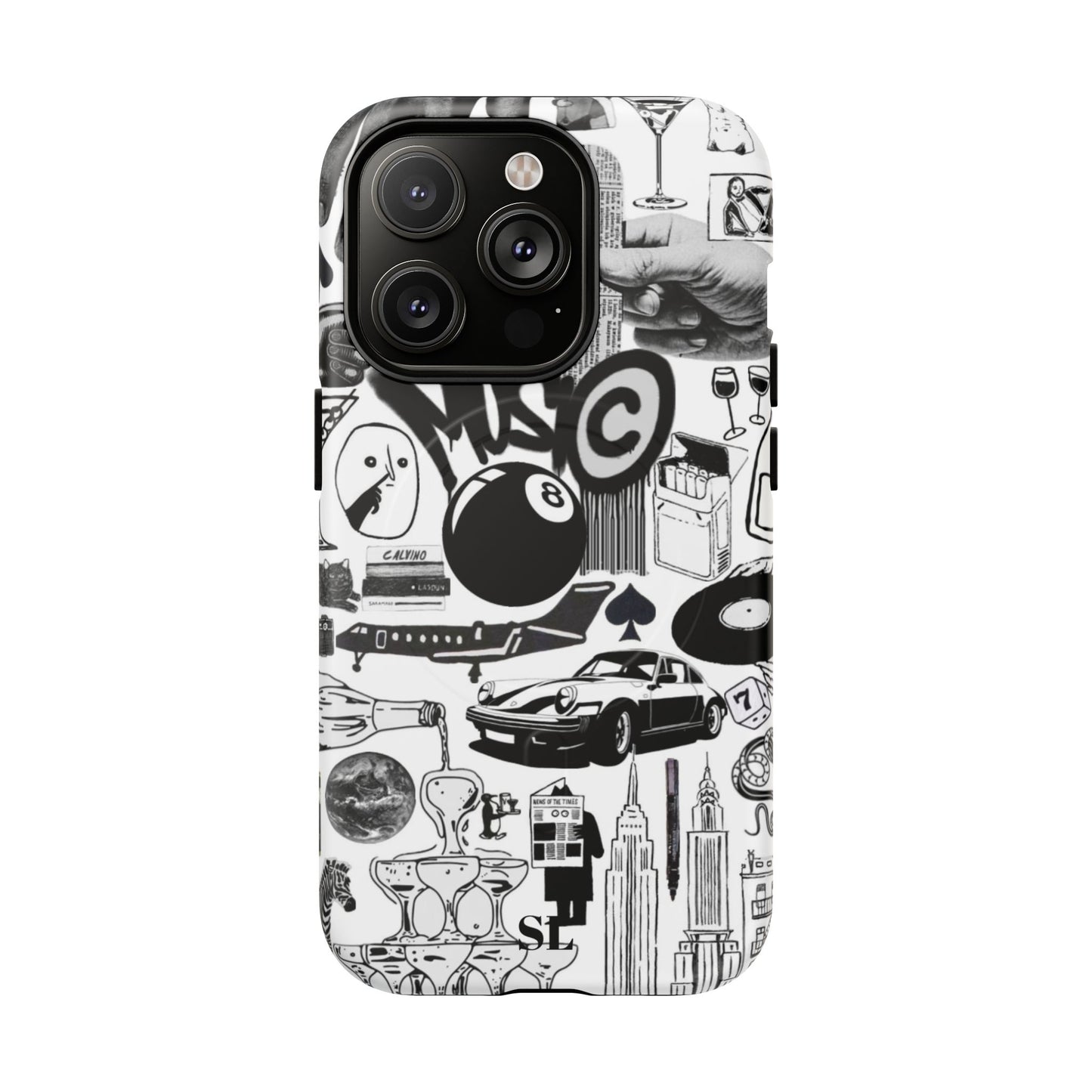 Black and White MagSafe Case