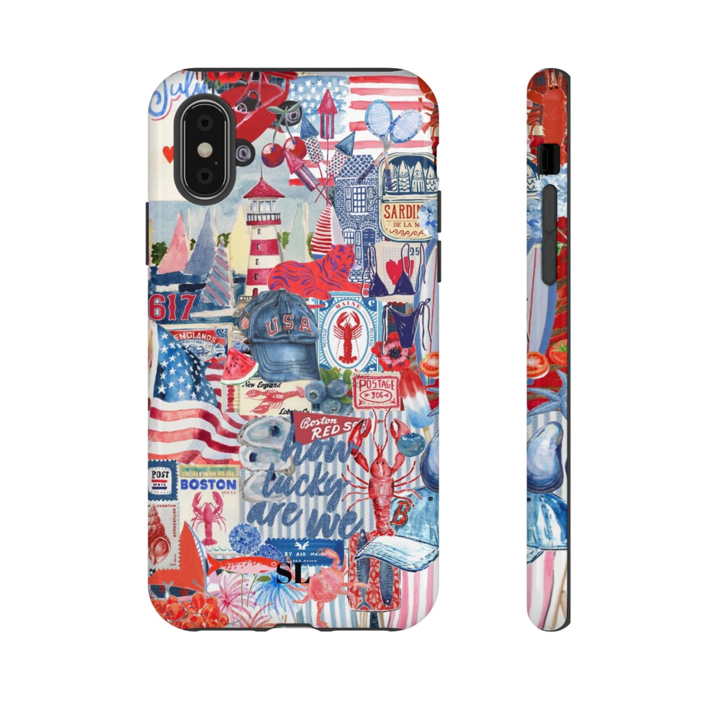 Red, White & Blue iPhone Case