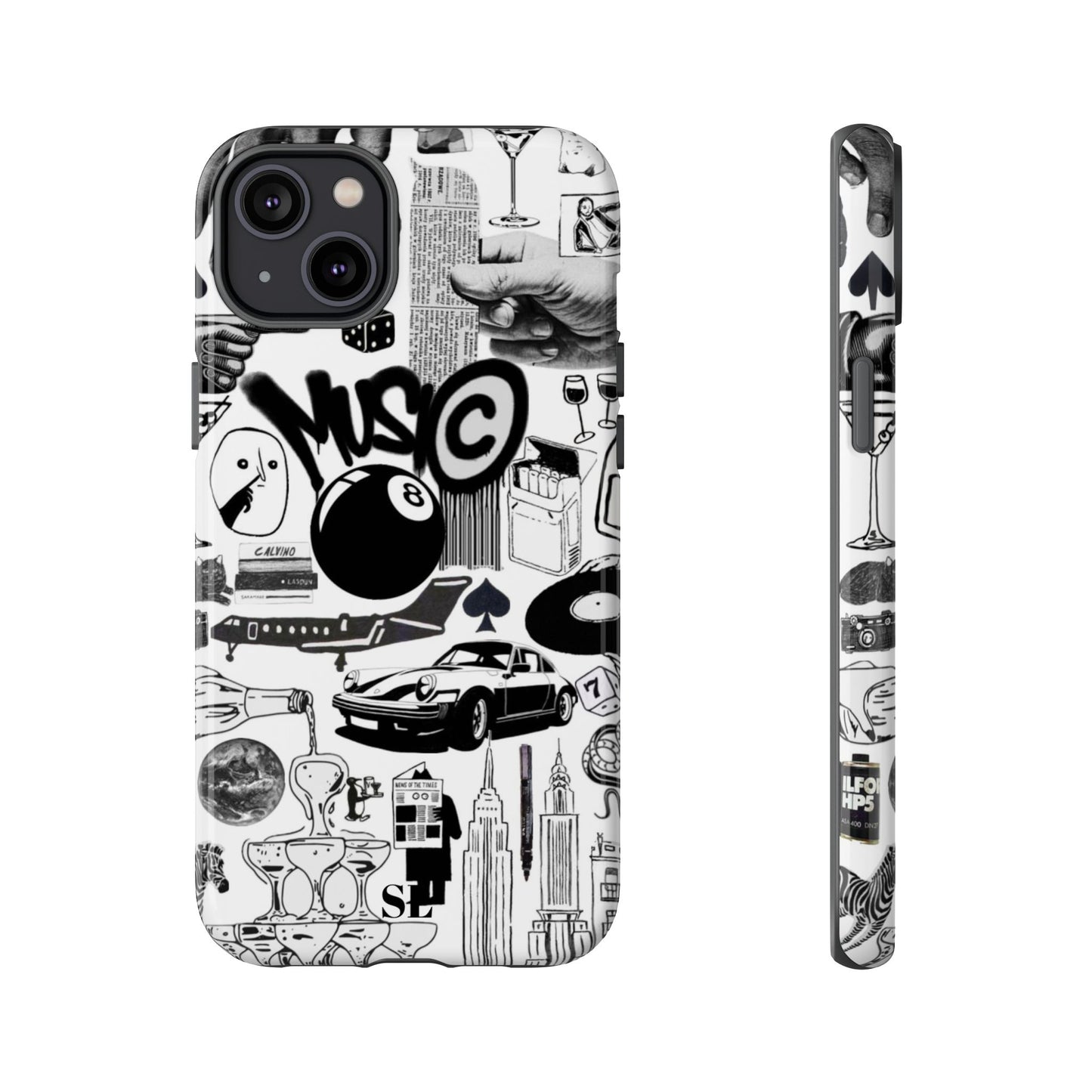 Black and White iPhone Case