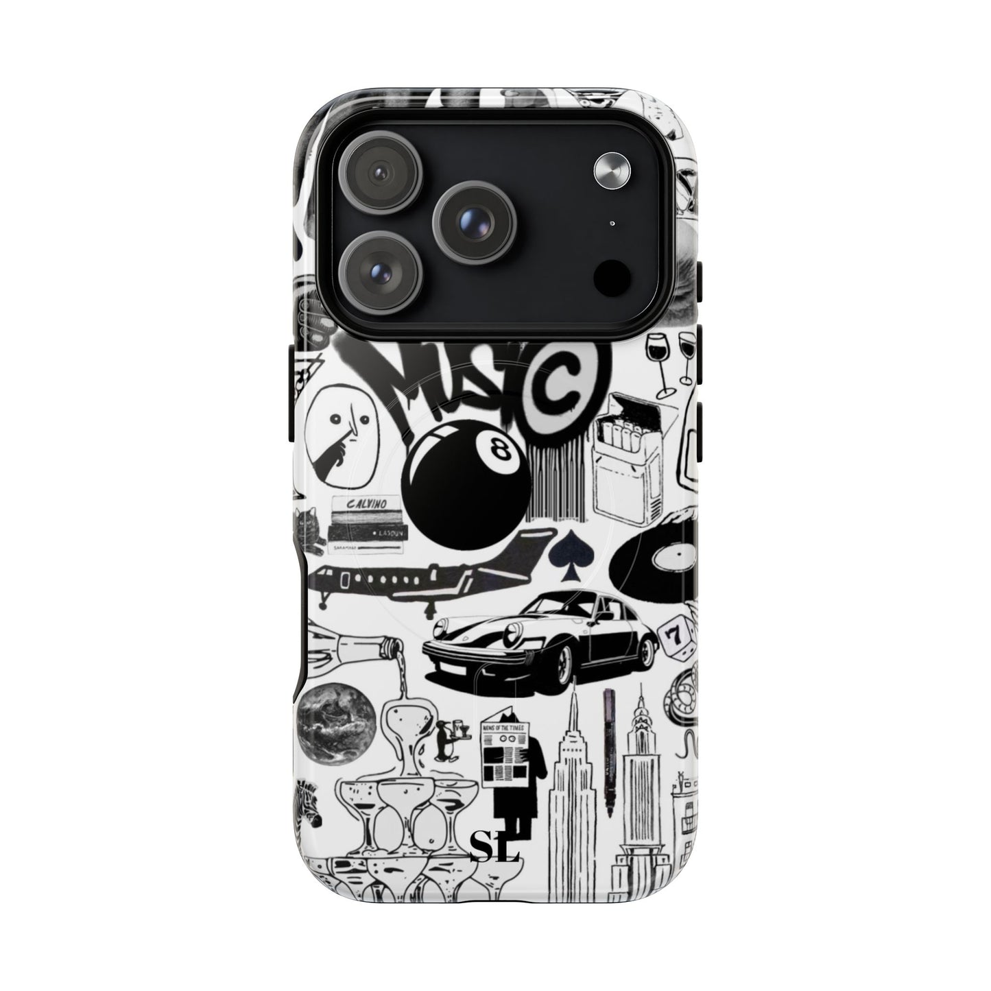 Black and White MagSafe Case