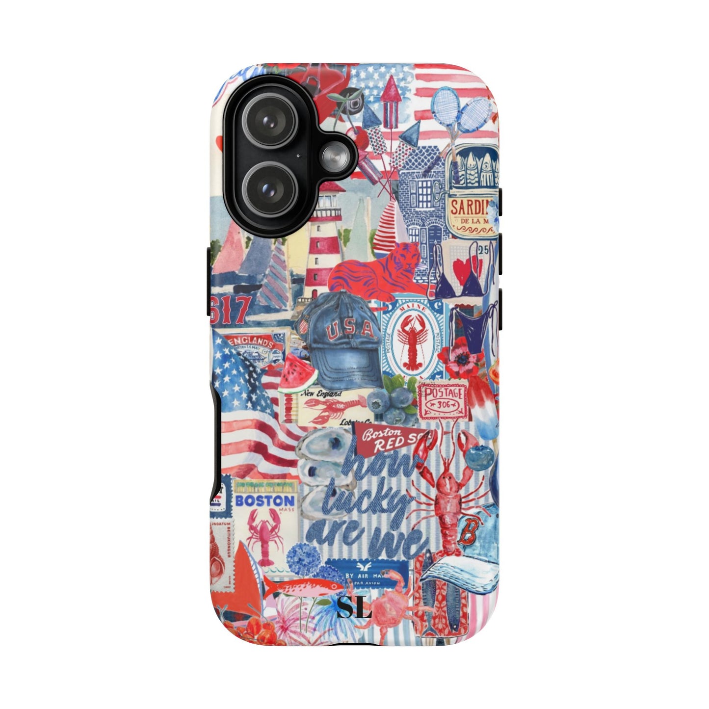 Red, White & Blue iPhone Case