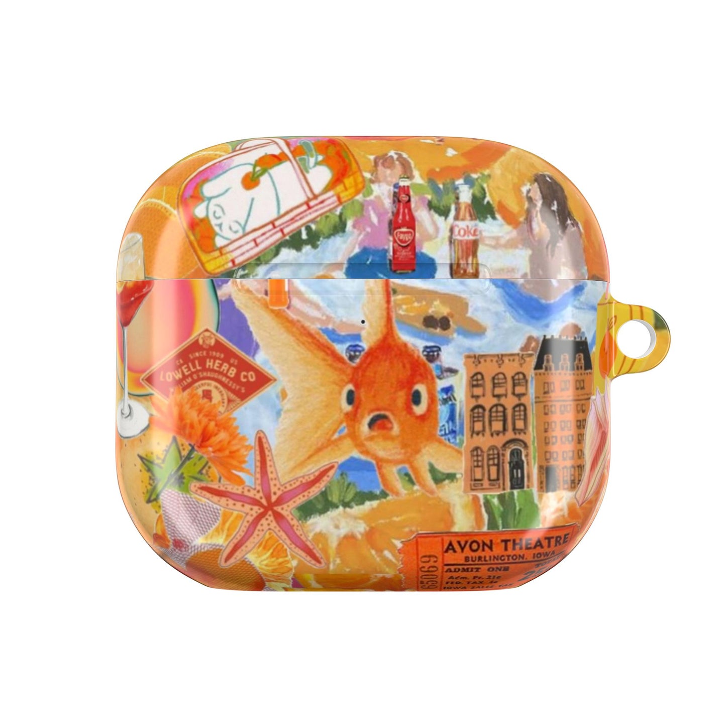 Orange Goldfish AirPod Case