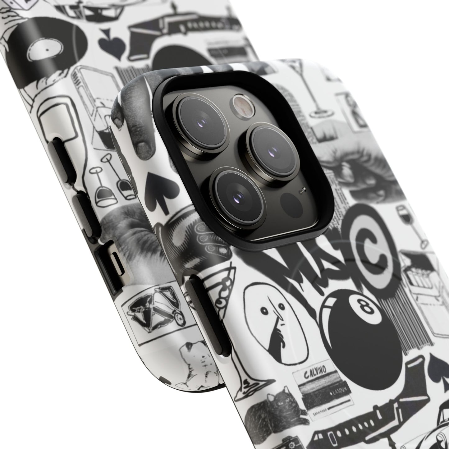 Black and White MagSafe Case