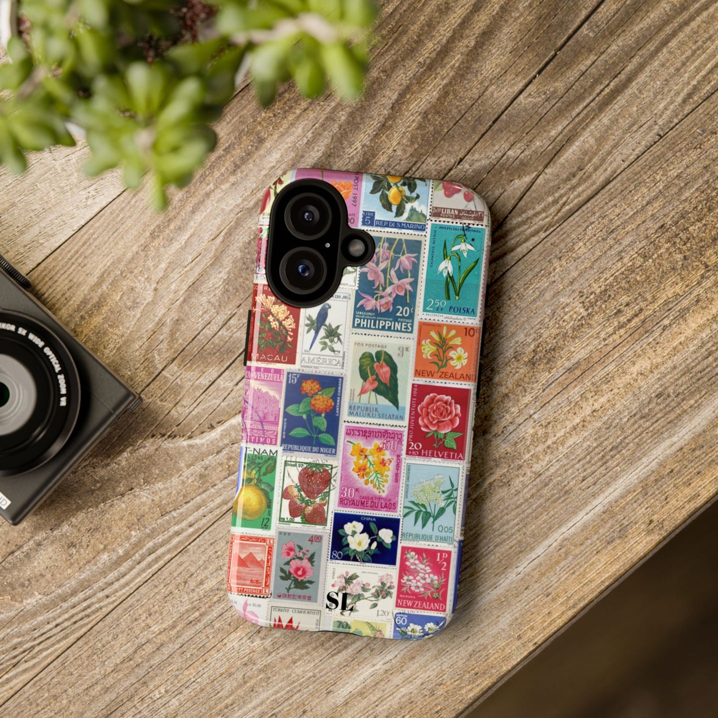 Postcard Stamps iPhone Case