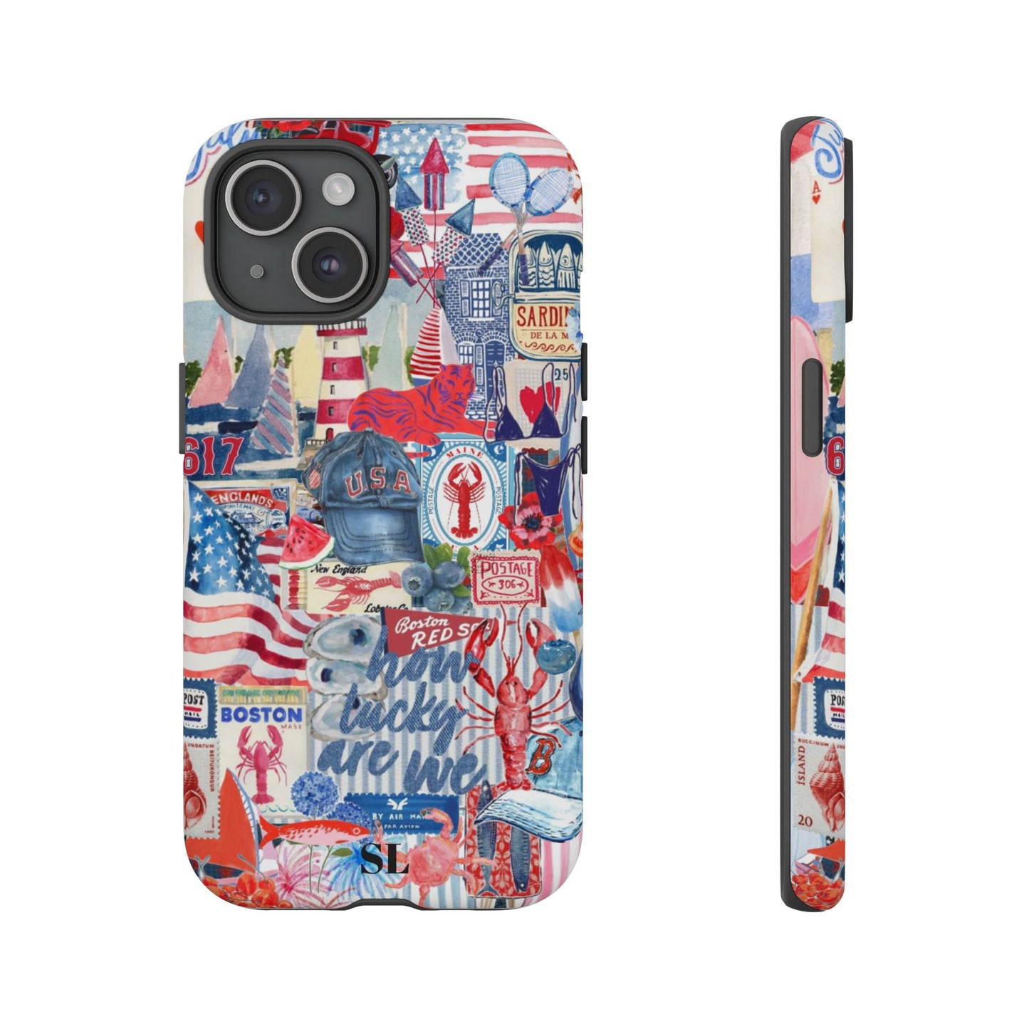 Red, White & Blue iPhone Case