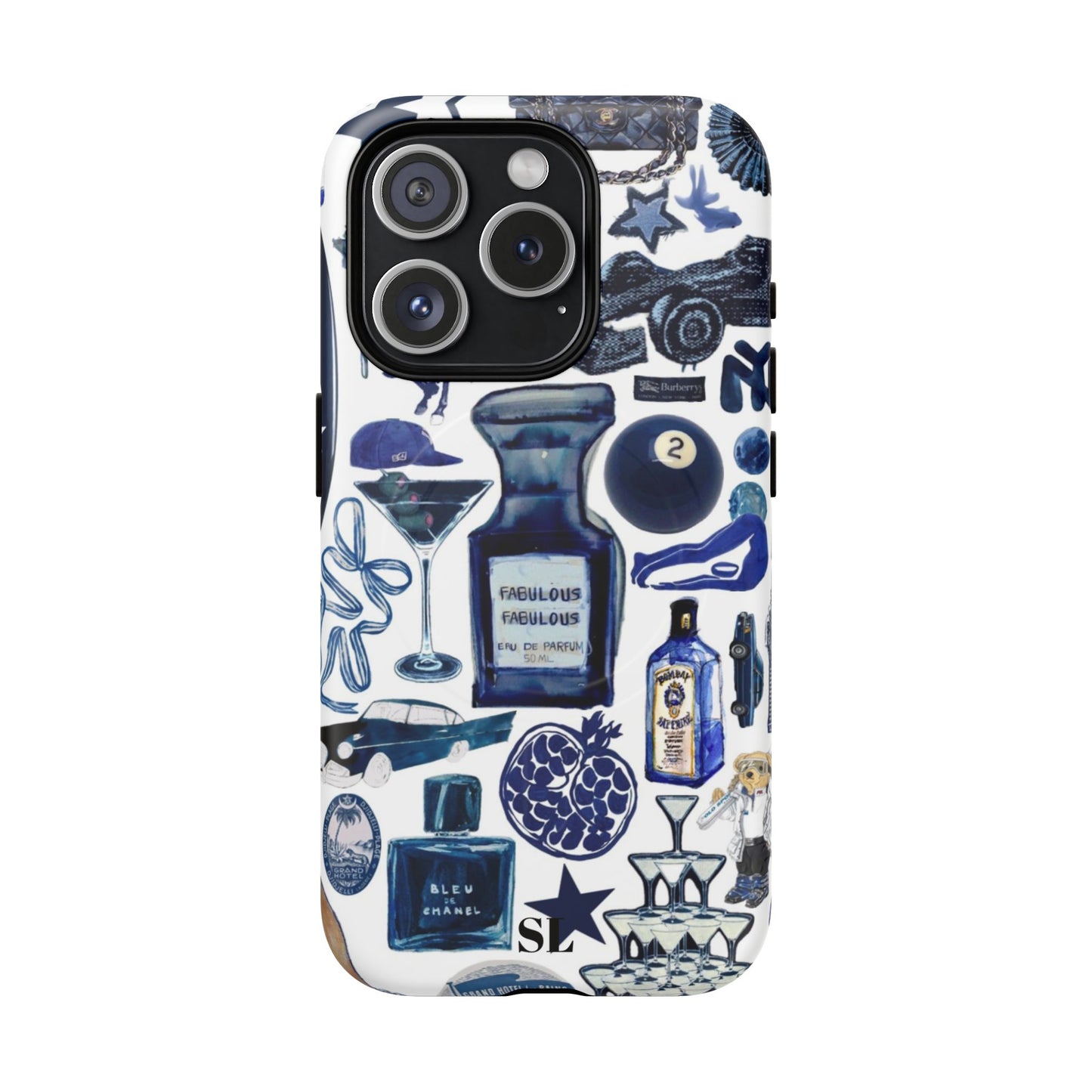 Navy Blue Collage MagSafe Case