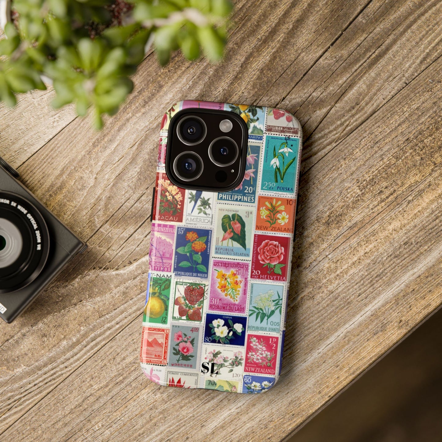 Postcard Stamps iPhone Case