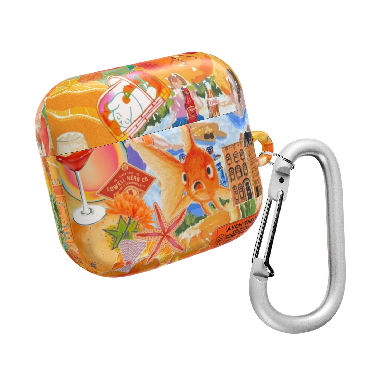 Orange Goldfish AirPod Case