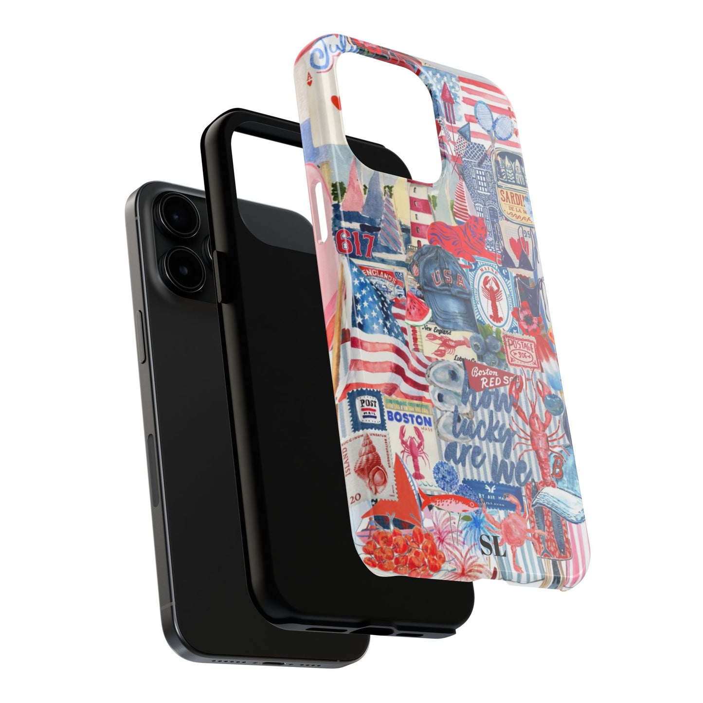 Red, White & Blue iPhone Case