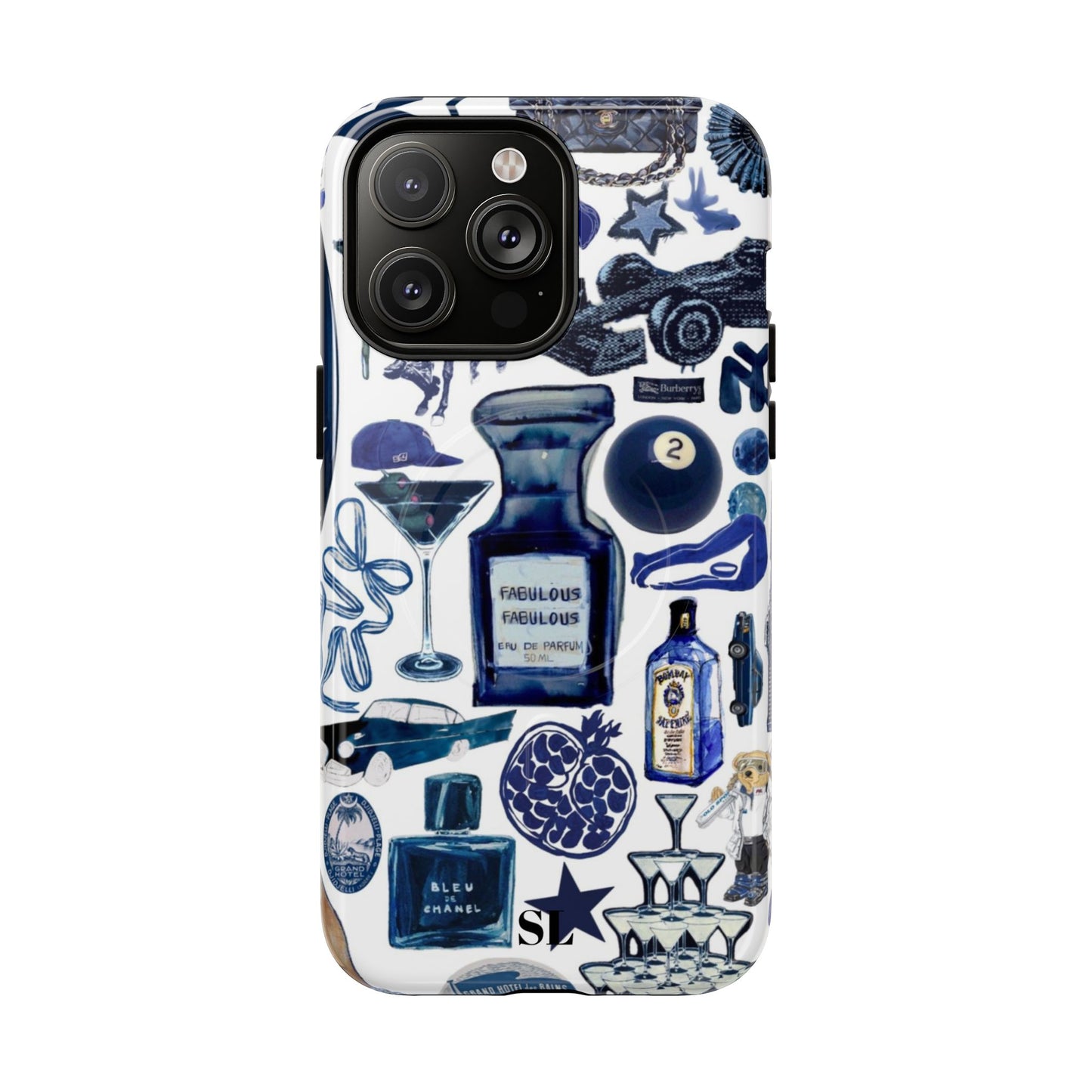 Navy Blue Collage MagSafe Case