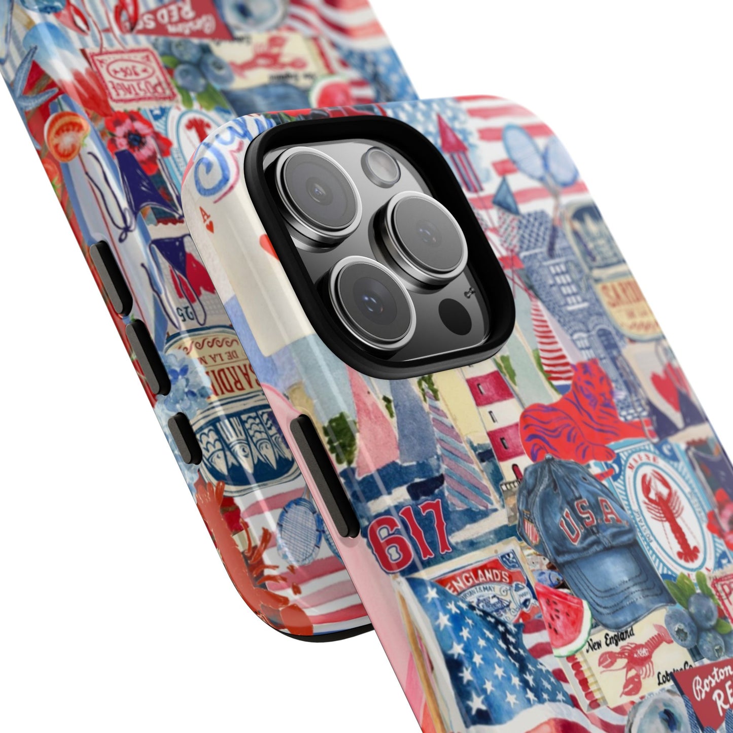 Red, White & Blue iPhone Case
