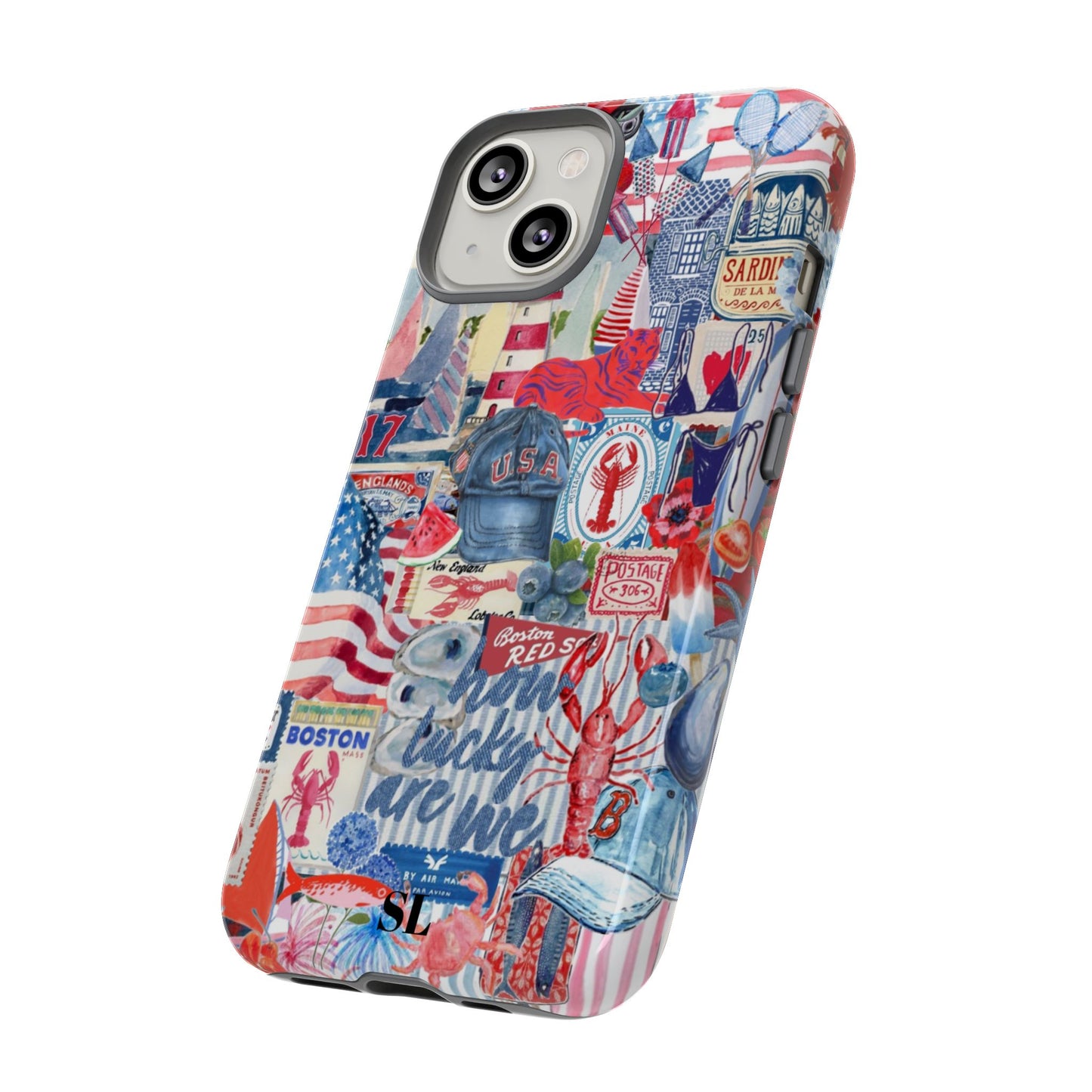 Red, White & Blue iPhone Case