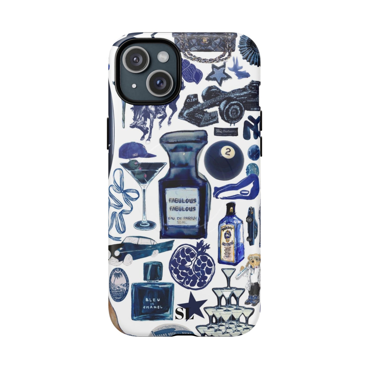 Navy Blue Collage MagSafe Case