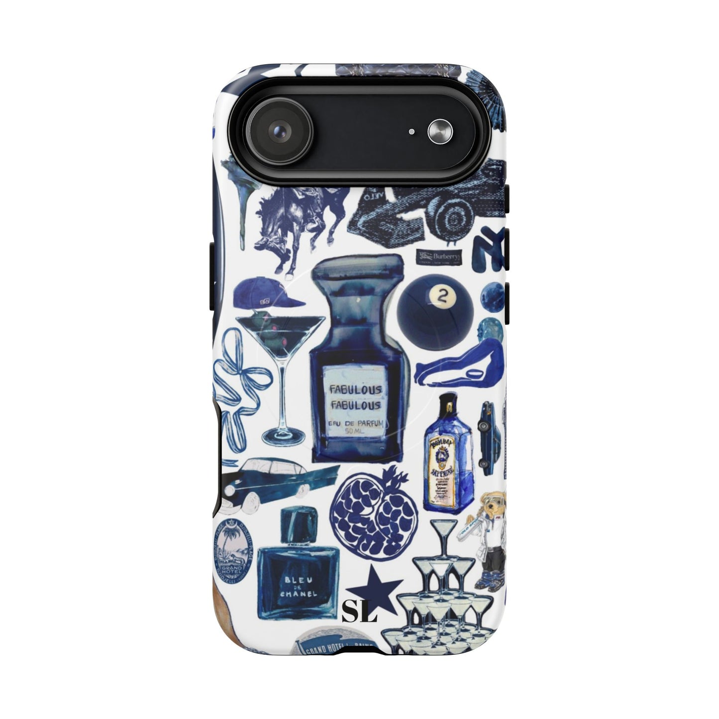 Navy Blue Collage MagSafe Case