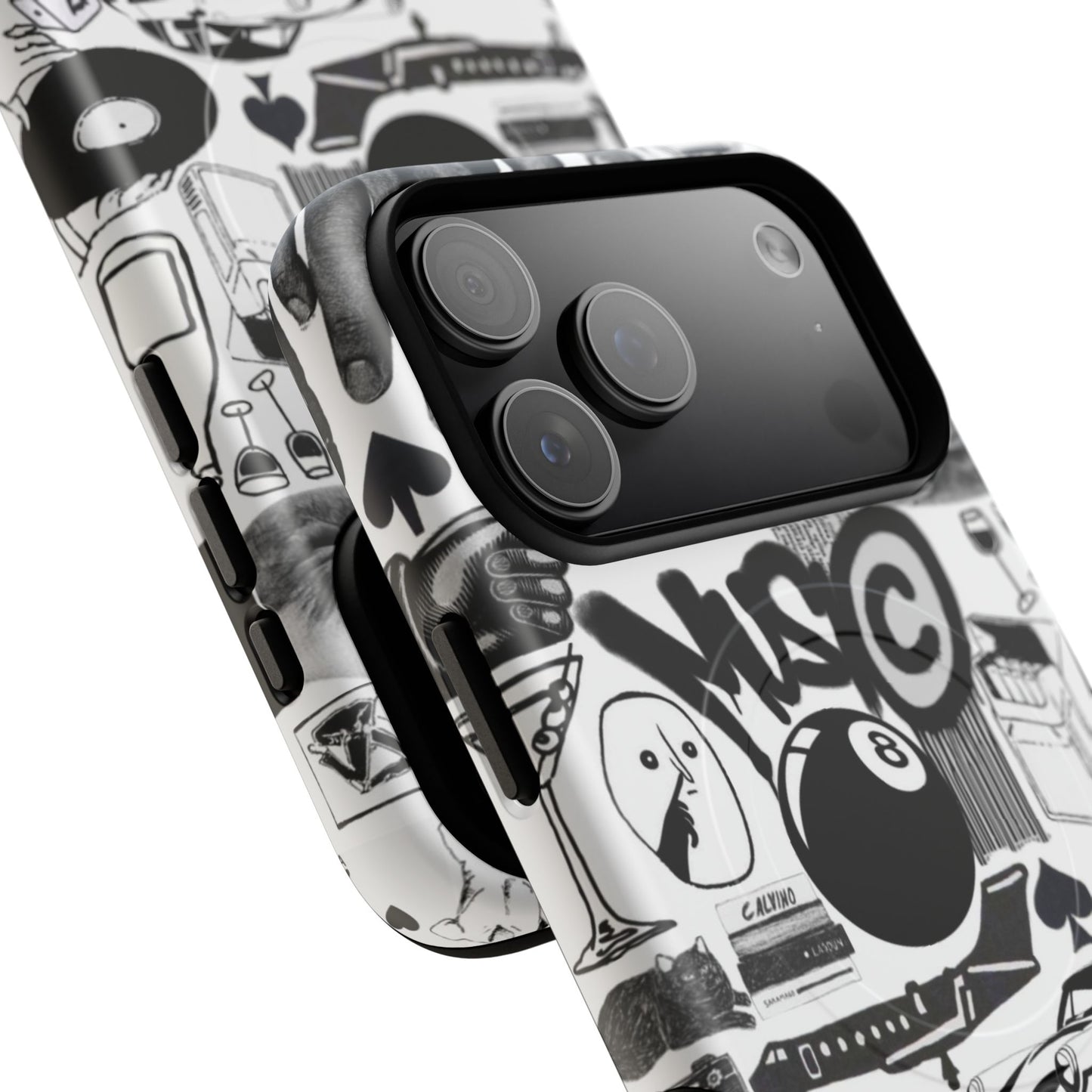 Black and White MagSafe Case