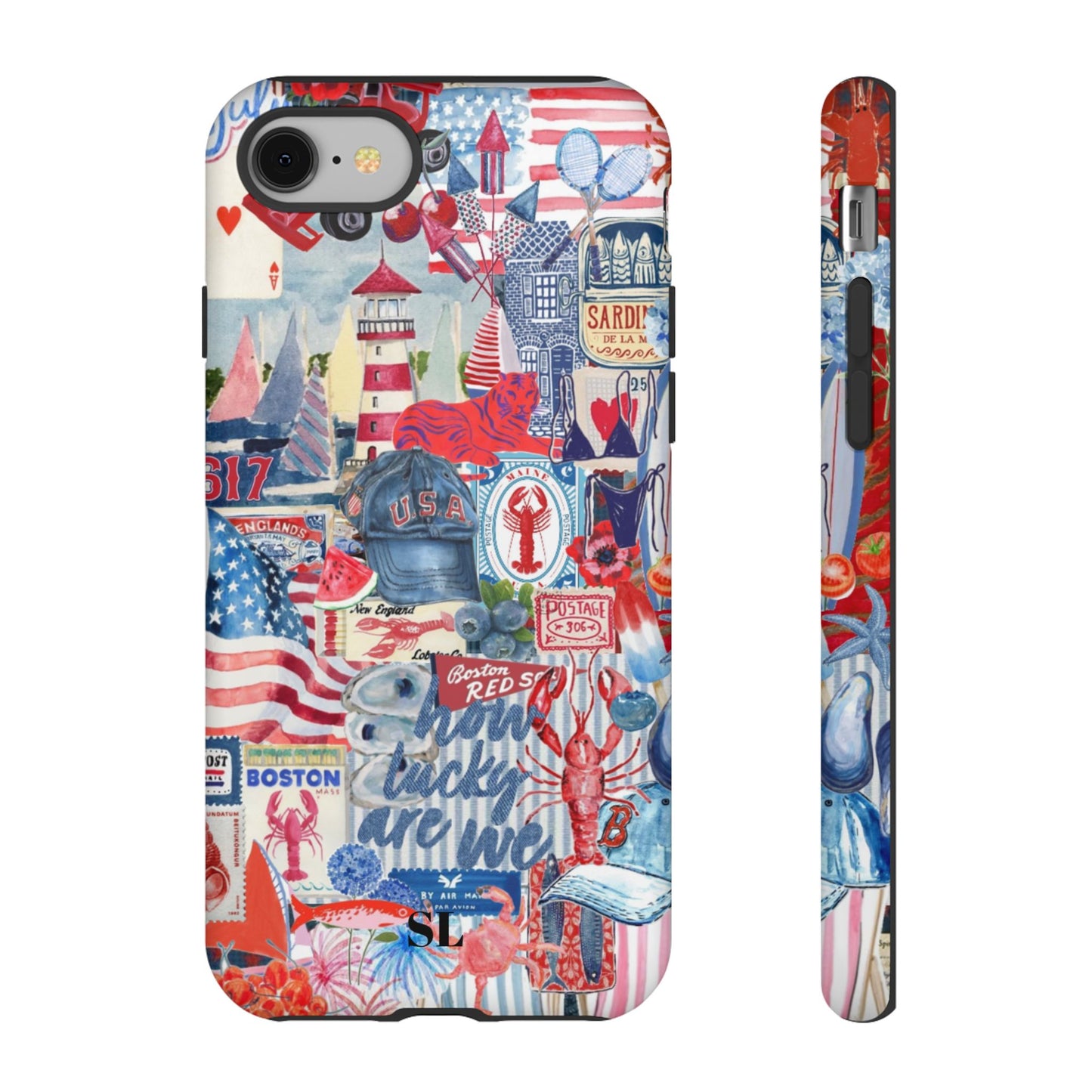 Red, White & Blue iPhone Case