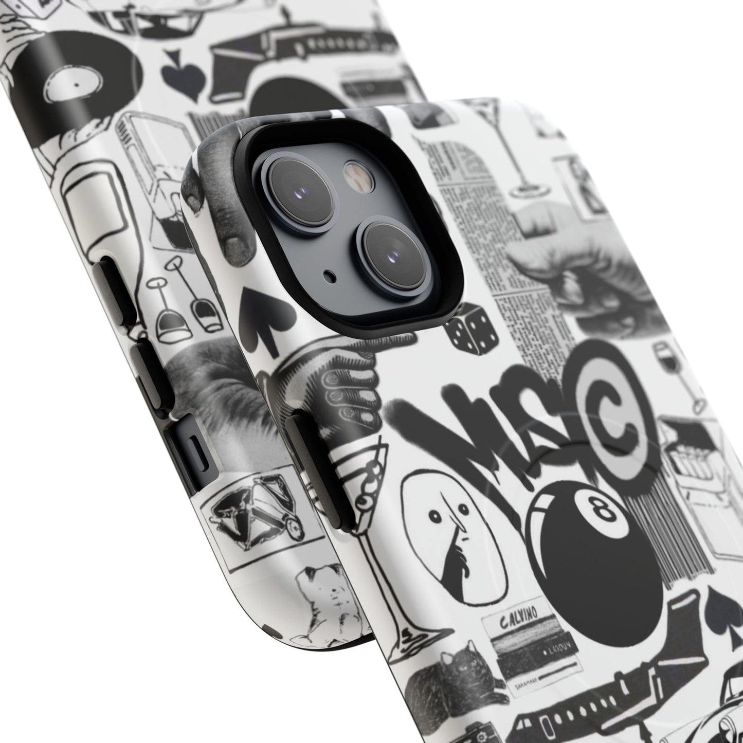 Black and White MagSafe Case