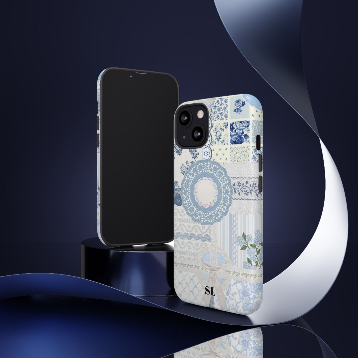 Blue Meadow Patchwork iPhone Case