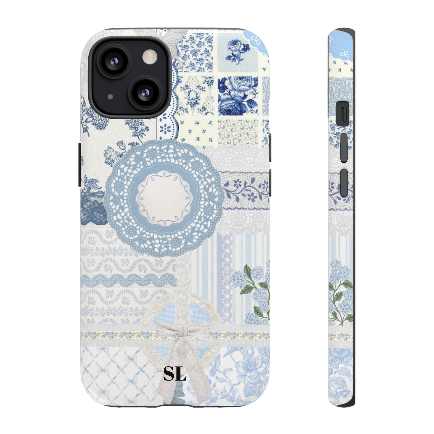 Blue Meadow Patchwork iPhone Case