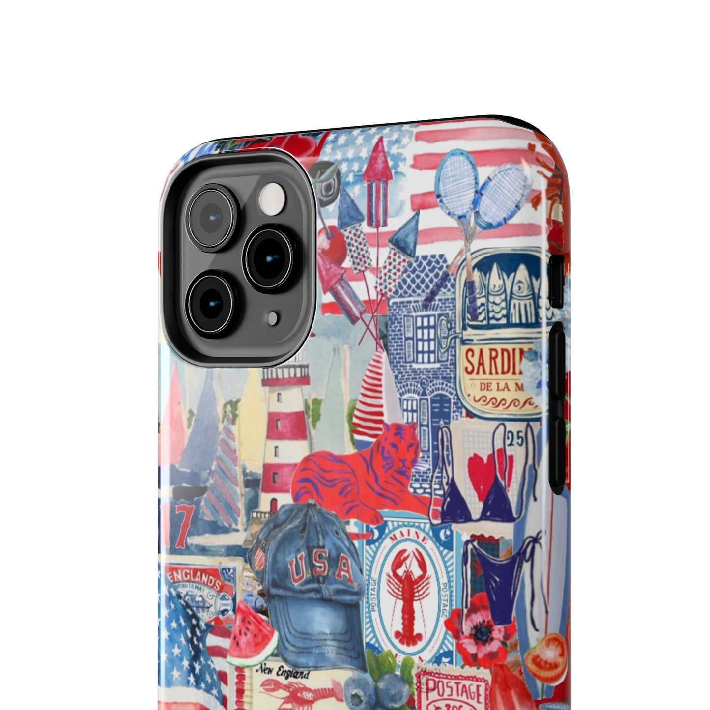 Red, White & Blue iPhone Case