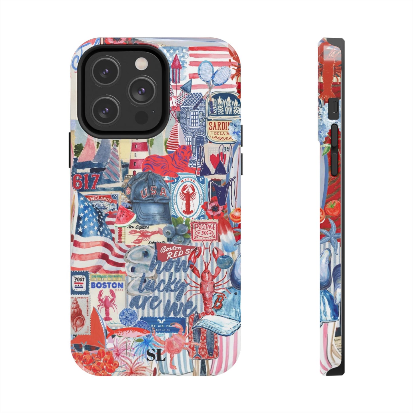 Red, White & Blue iPhone Case