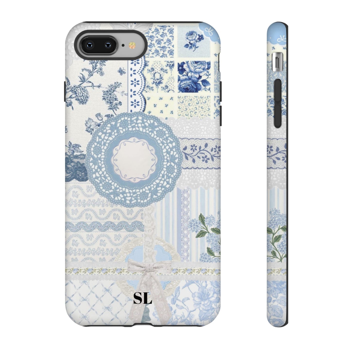 Blue Meadow Patchwork iPhone Case
