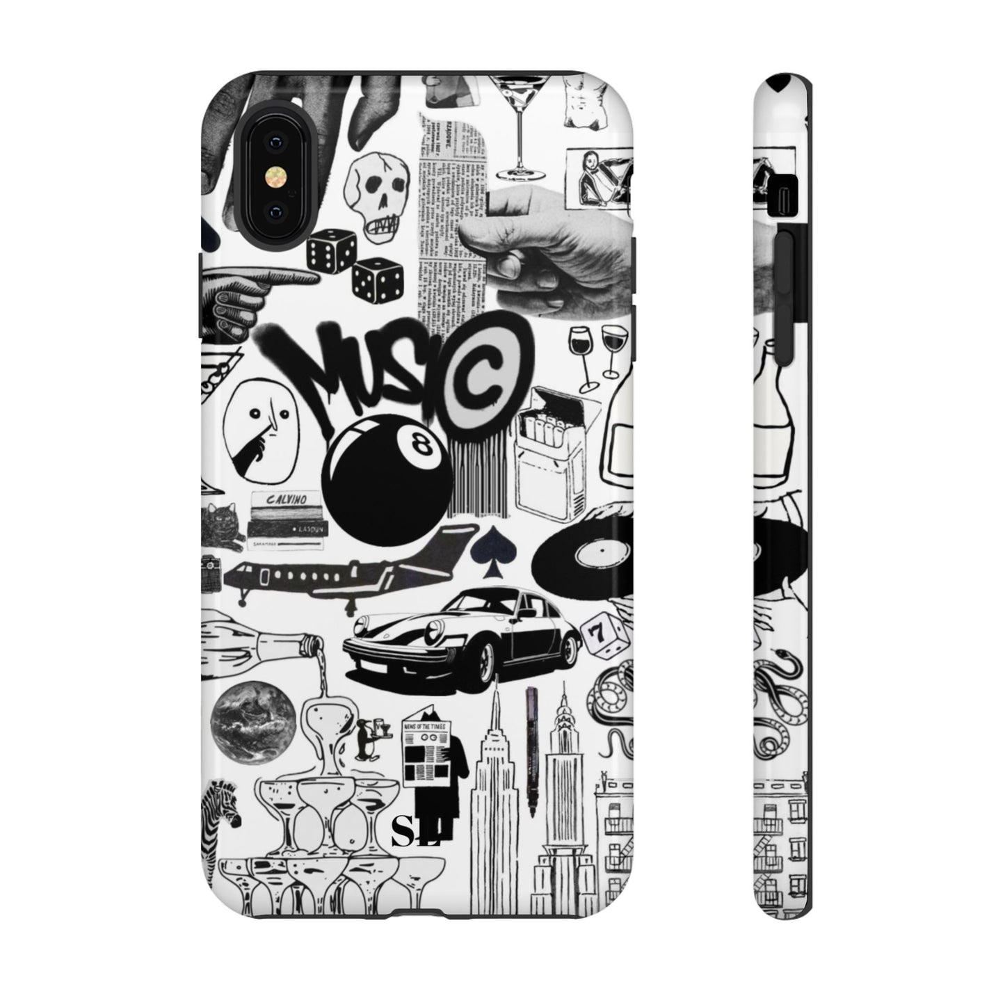 Black and White iPhone Case