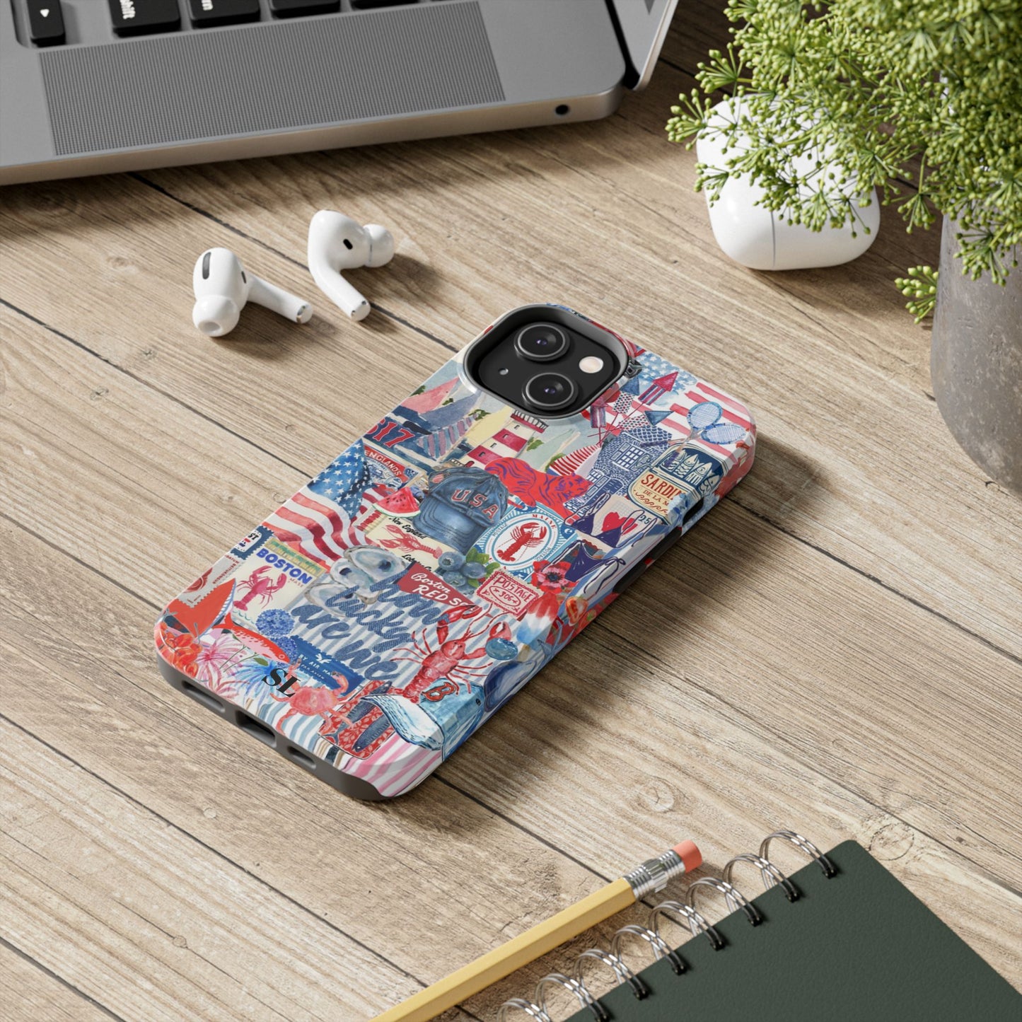 Red, White & Blue iPhone Case